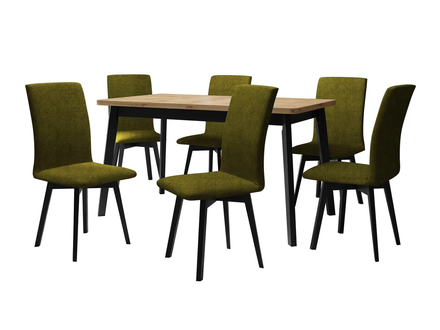 Borðstofusett Victorville 326 (Svartur)