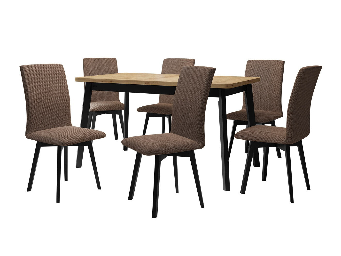 Borðstofusett Victorville 326 (Svartur)