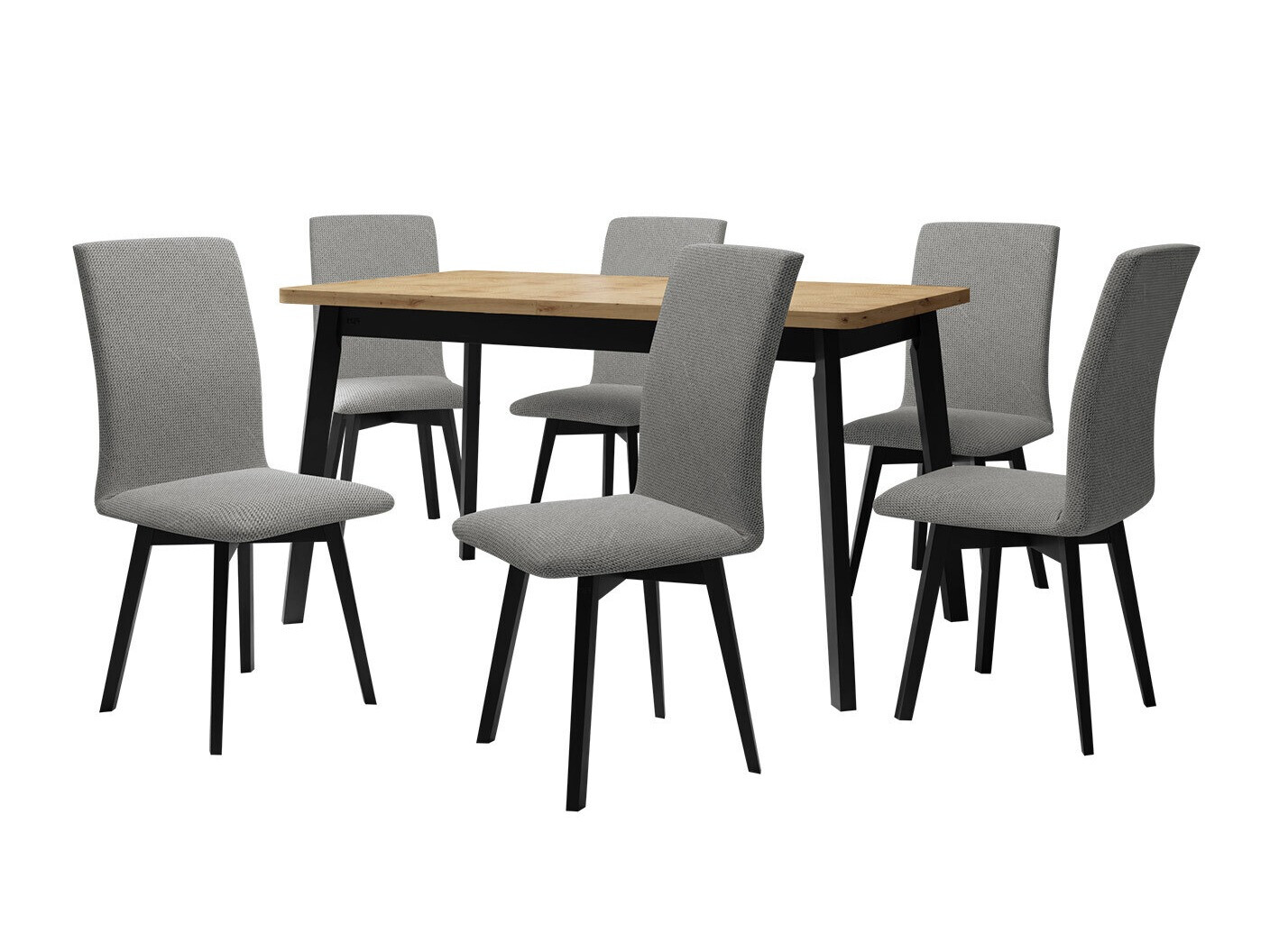 Borðstofusett Victorville 326 (Svartur)