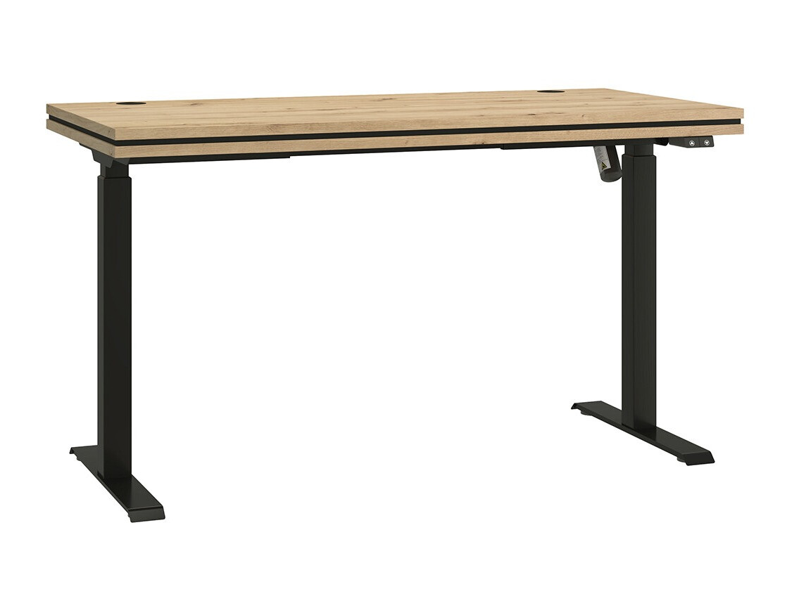 Hæðarstillanlegt skrifborð Tucson 170 (Artisan-eik + Matt svart)