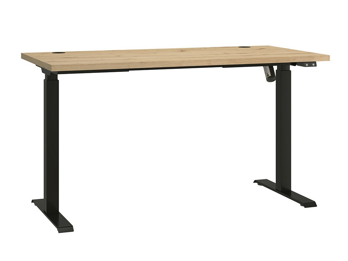 Hæðarstillanlegt skrifborð Tucson 171 (Artisan-eik + Matt svart)