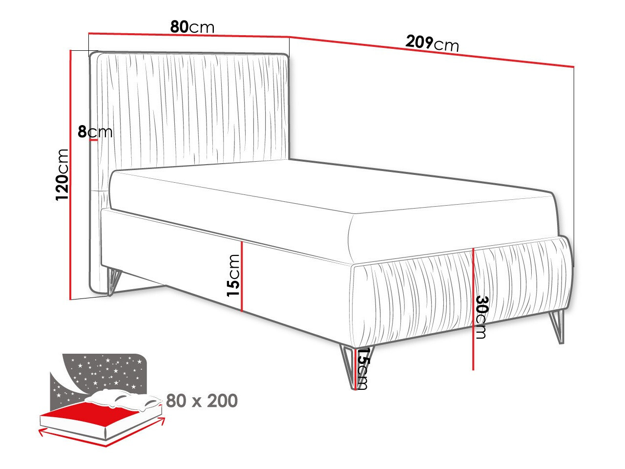 Rúm Logan 112 (Amor Velvet 4328)