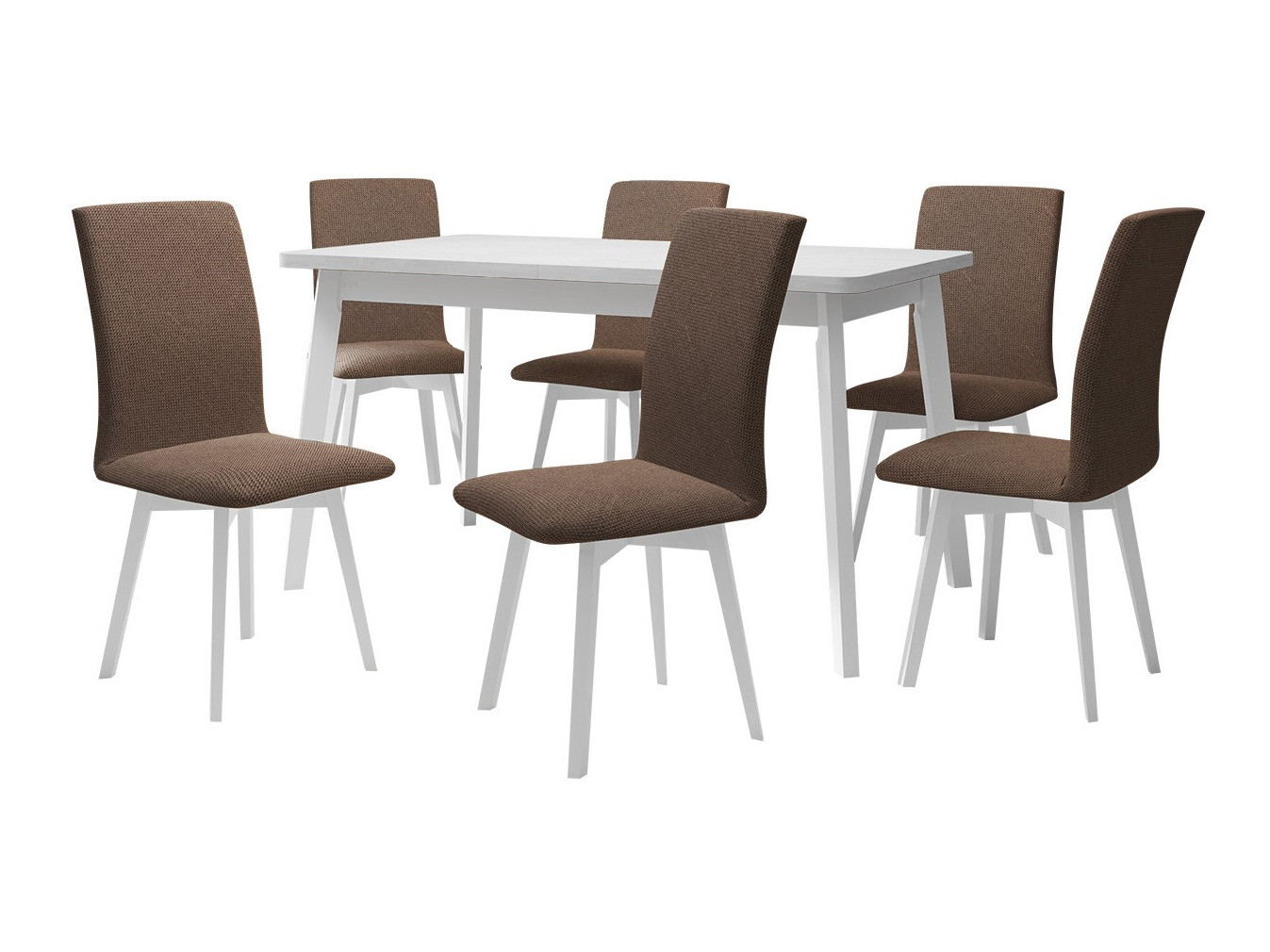 Borðstofusett Victorville 335 (Hvítur)