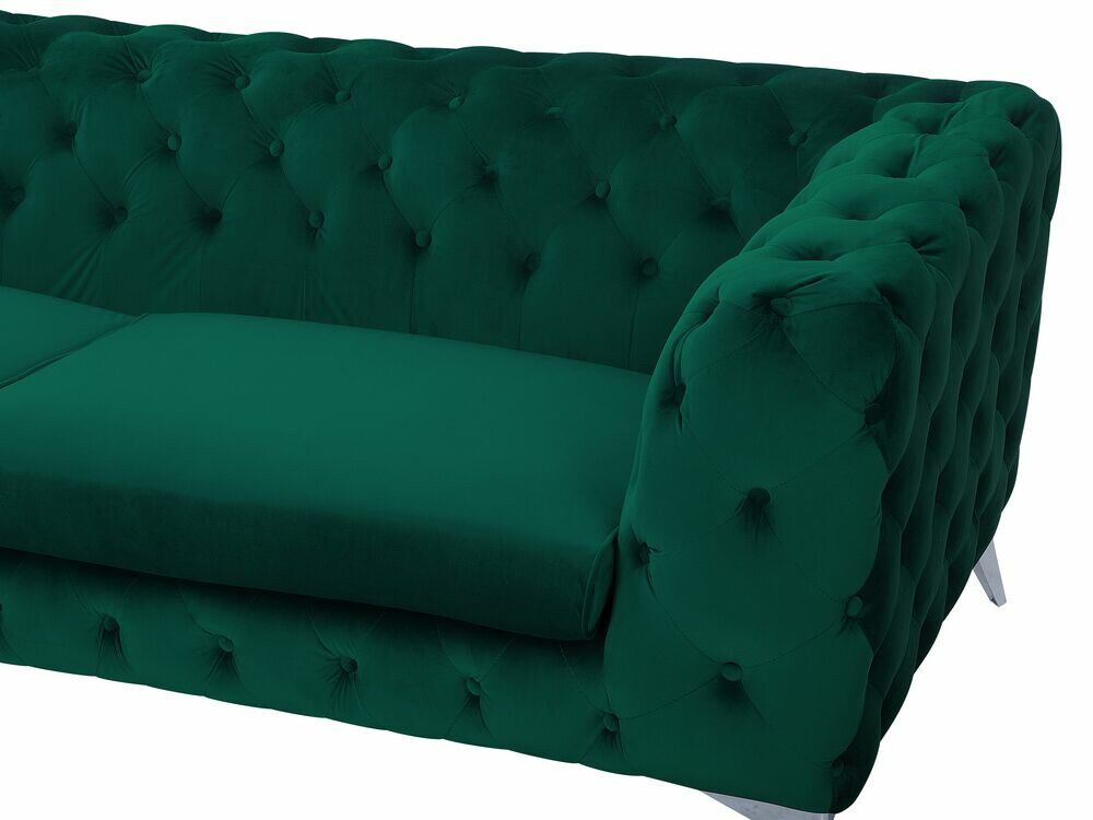 Chesterfield-sófi Berwyn 185 (Grænn)