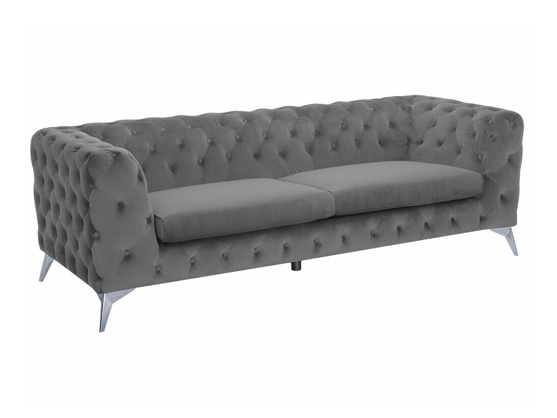Chesterfield-sófi Berwyn 185 (Grár)