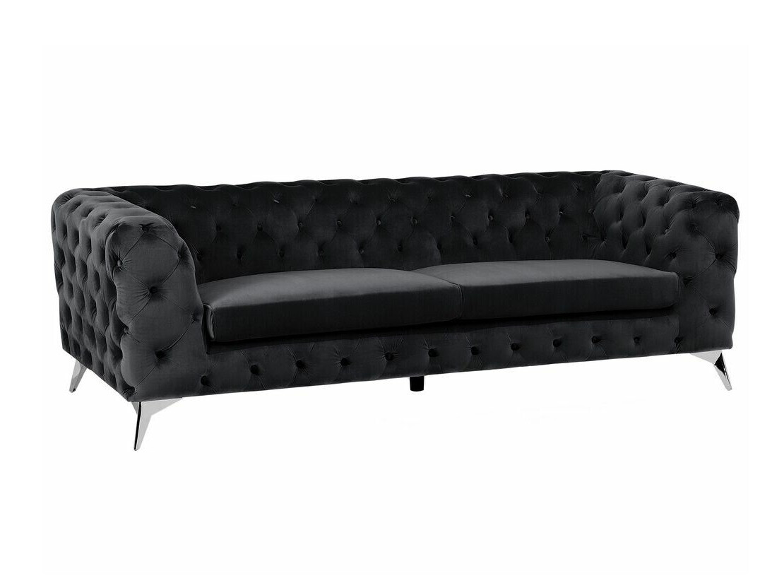 Chesterfield-sófi Berwyn 185 (Svartur)