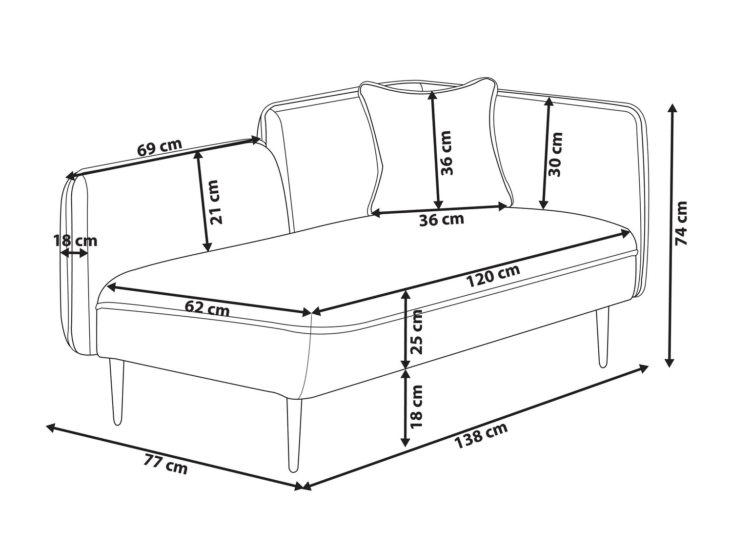 Legubekkur Berwyn 311 (Beige)