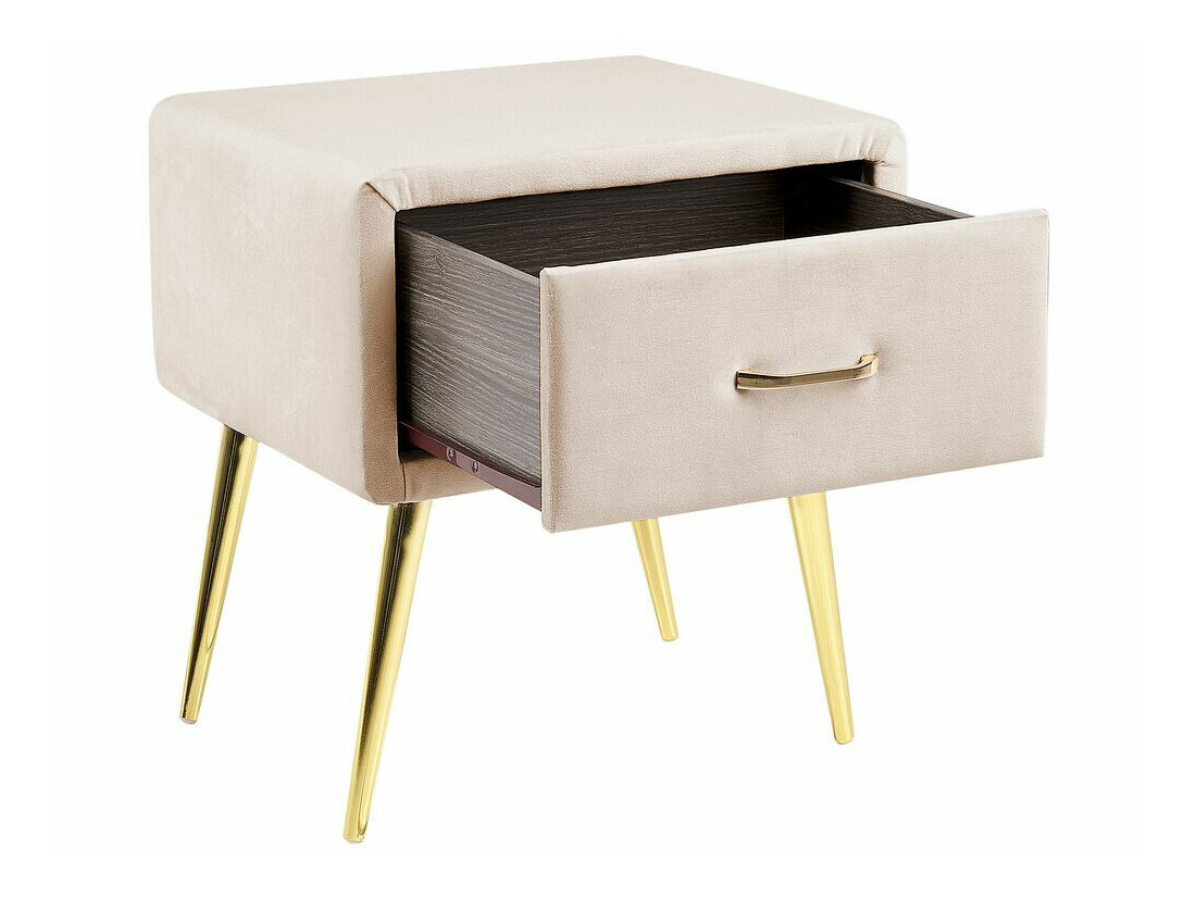 Náttborð Berwyn 325 (Beige + Gylltur)