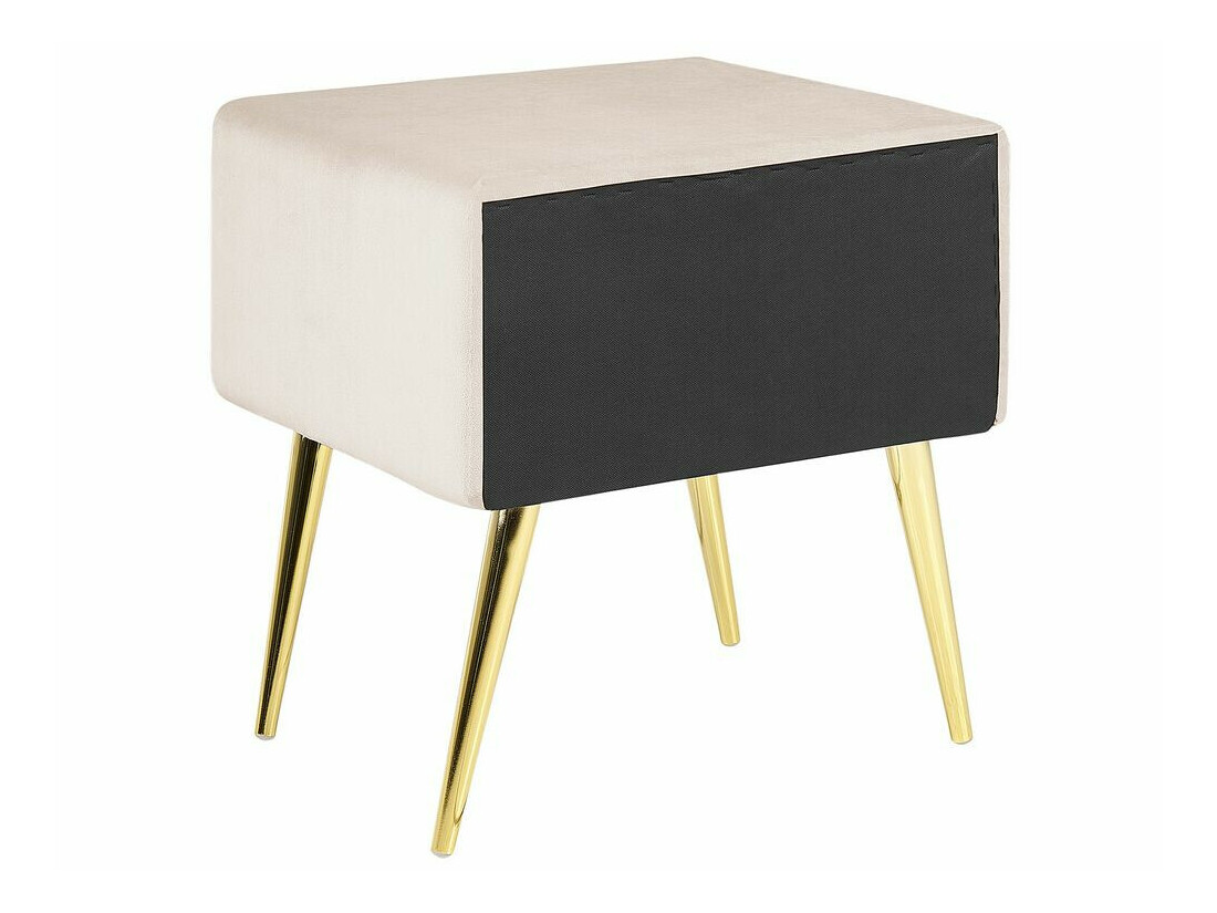 Náttborð Berwyn 325 (Beige + Gylltur)