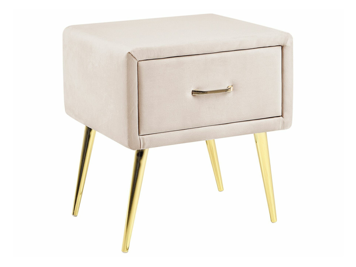 Náttborð Berwyn 325 (Beige + Gylltur)