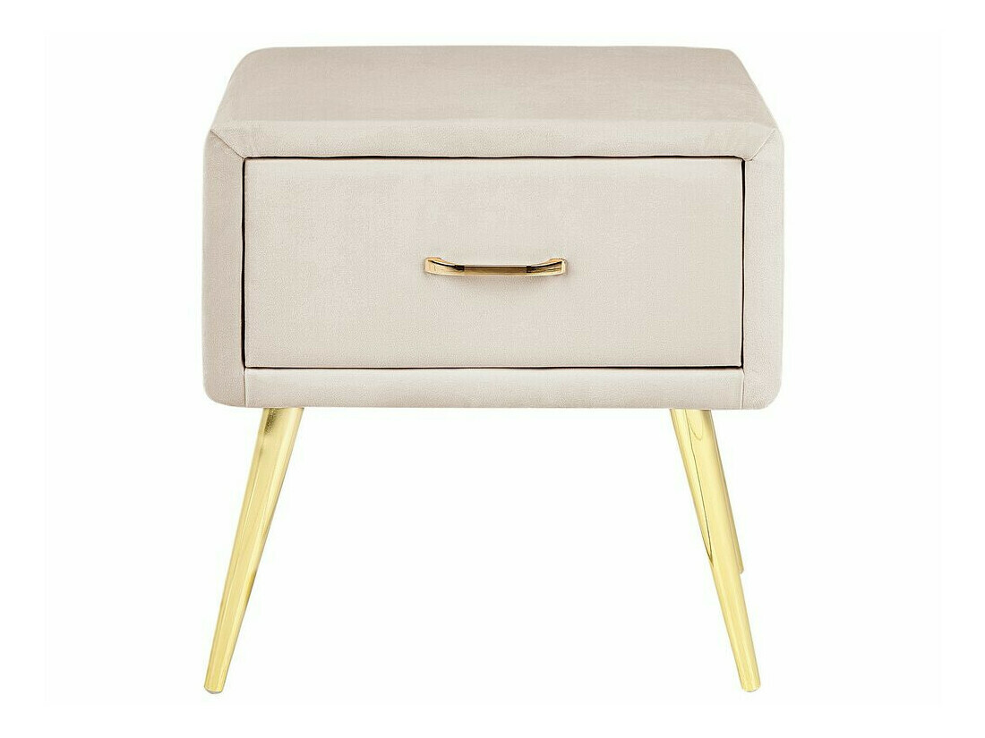 Náttborð Berwyn 325 (Beige + Gylltur)