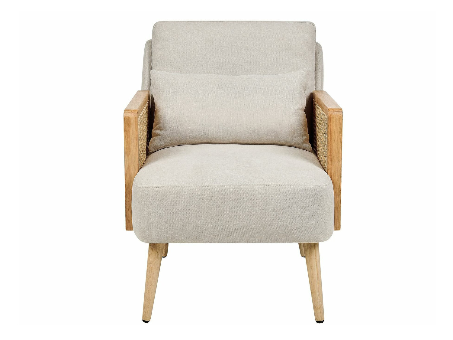 Hægindastóll Berwyn 2026 (Beige + Ljós viður)