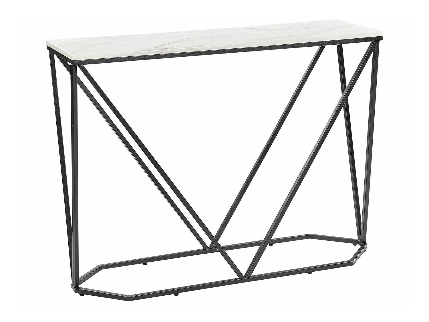 Console borð Berwyn 615 (Svartur + Hvítur marmari)