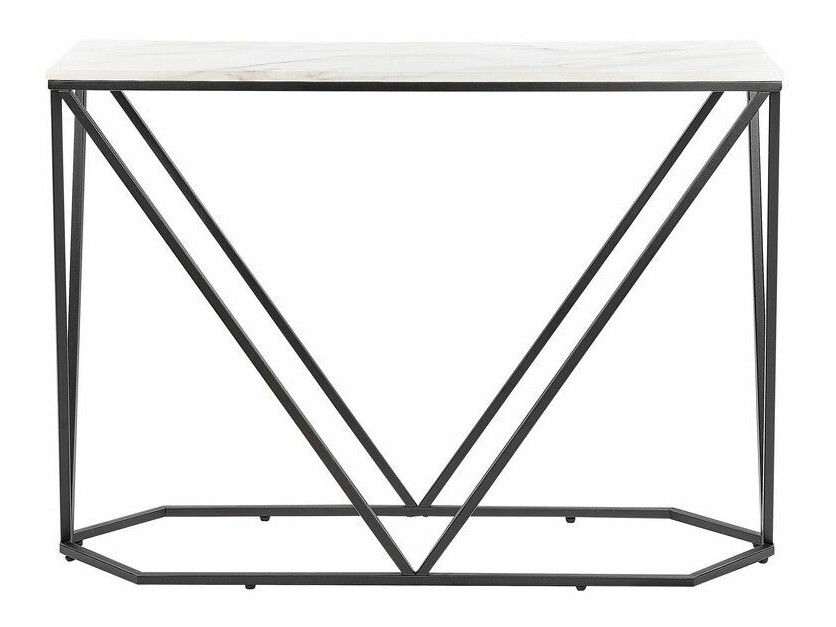 Console borð Berwyn 615 (Svartur + Hvítur marmari)