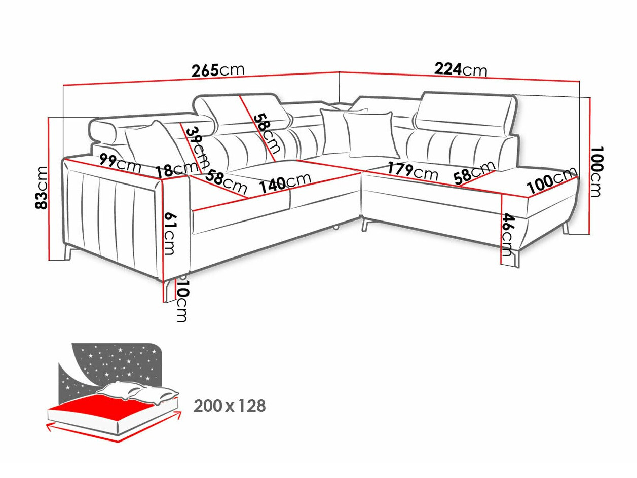 Horn­sófi Sarasota 148 (Mono 242 + Botanical 36)