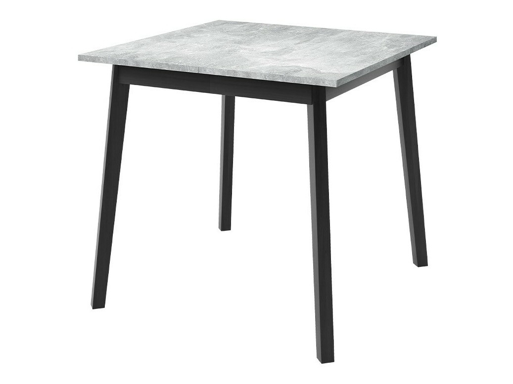 Borðstofusett Edmond 116 (Grár marmari + Svartur)