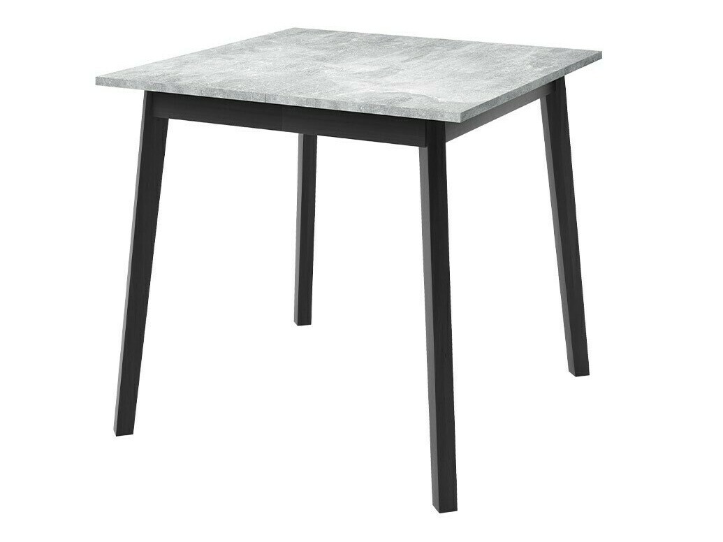 Borðstofusett Edmond 116 (Grár marmari + Svartur)