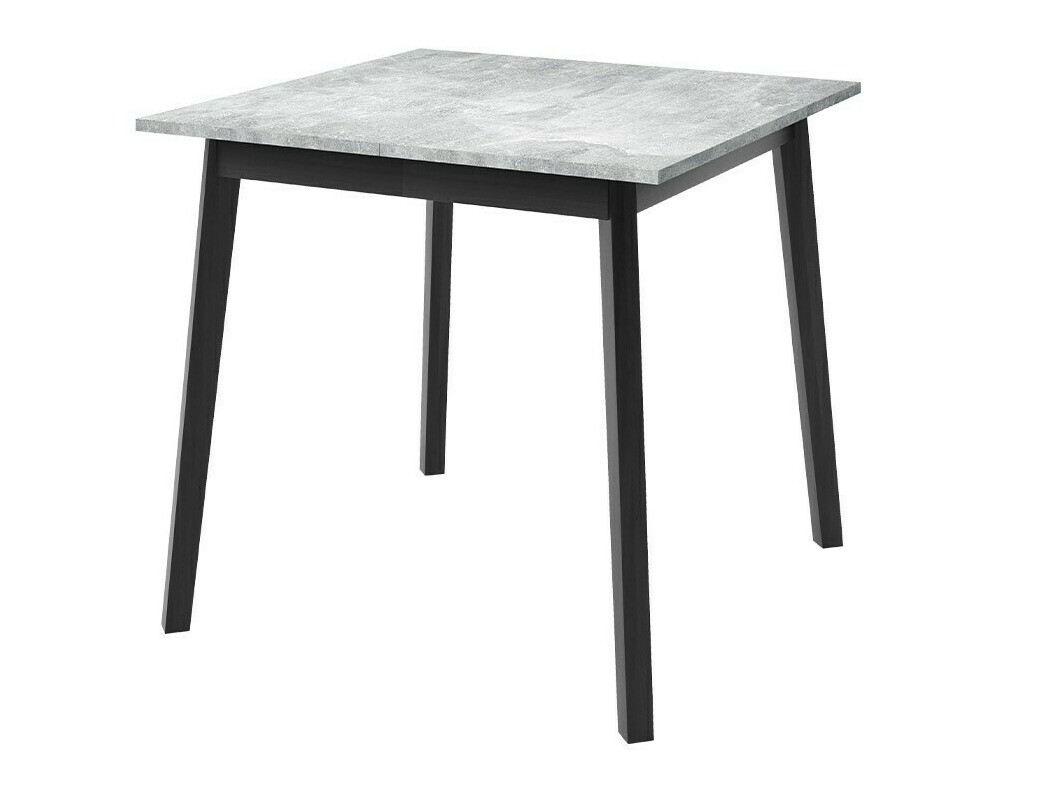 Borðstofusett Edmond 116 (Grár marmari + Svartur)