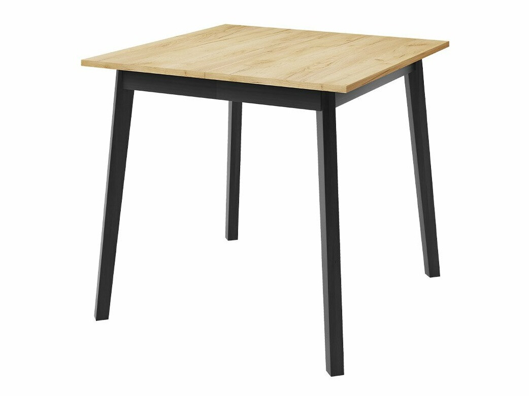 Borðstofusett Edmond 116 (Craft-gyllt eik + Svartur)