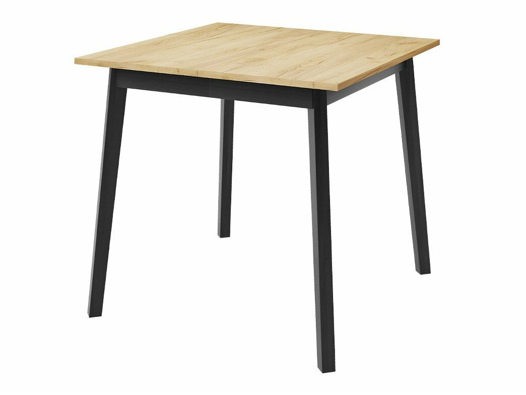 Borðstofusett Edmond 116 (Craft-gyllt eik + Svartur)