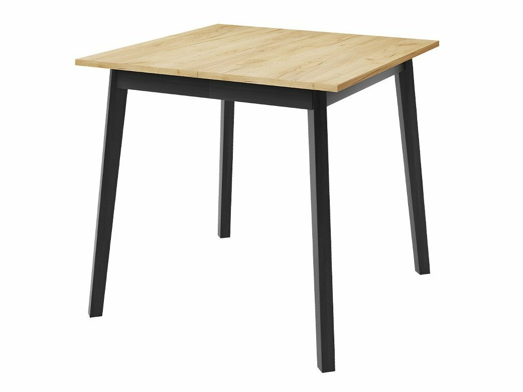 Borðstofusett Edmond 116 (Craft-gyllt eik + Svartur)