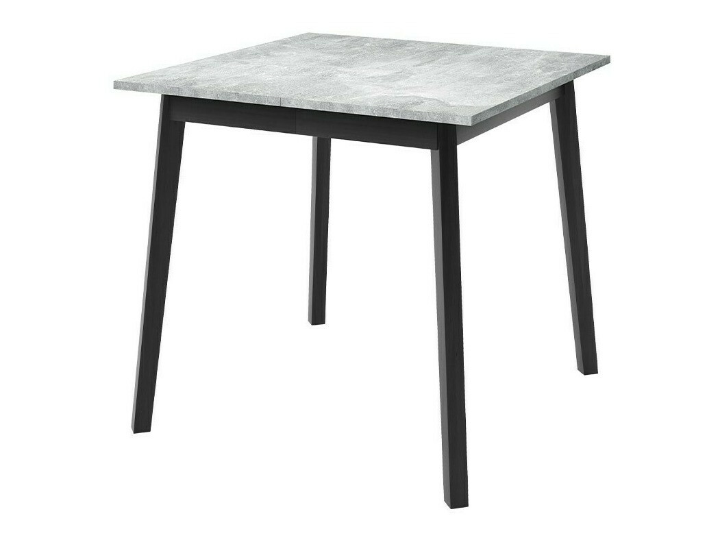 Borðstofusett Edmond 116 (Grár marmari + Svartur)