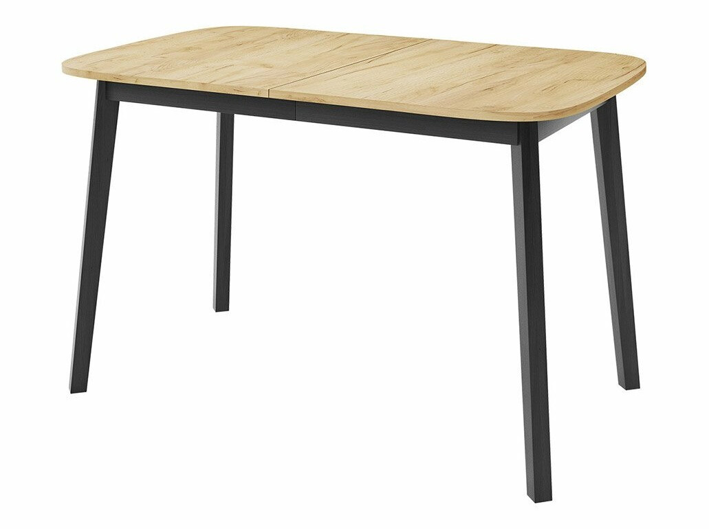 Borðstofusett Edmond 117 (Craft-gyllt eik + Svartur)