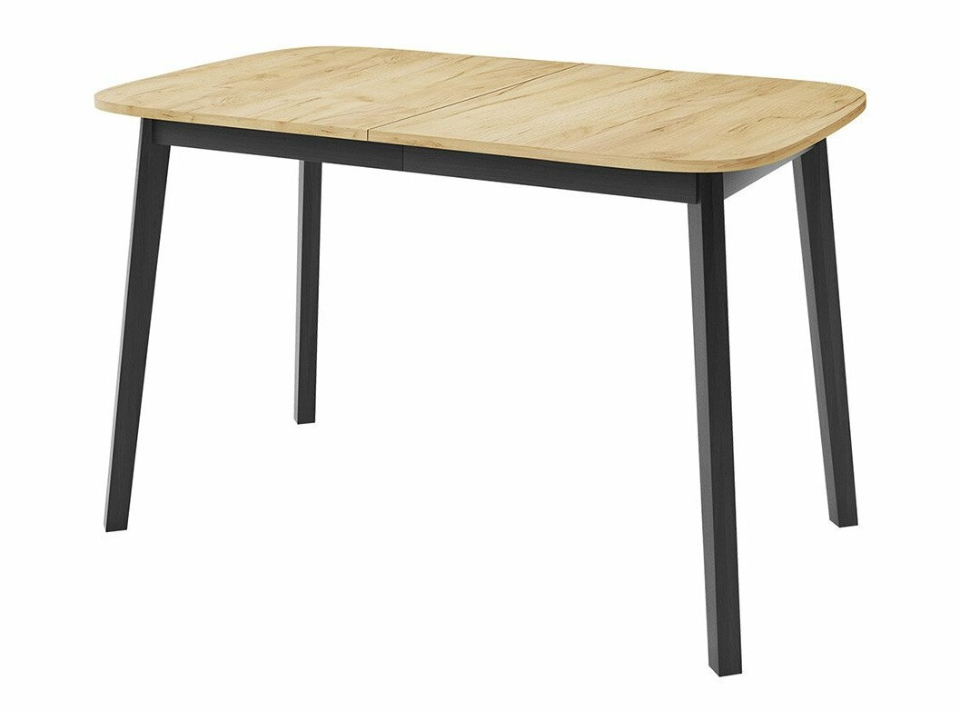 Borðstofusett Edmond 117 (Craft-gyllt eik + Svartur)