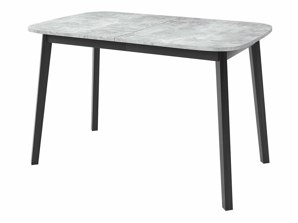Borðstofusett Edmond 117 (Grár marmari + Svartur)