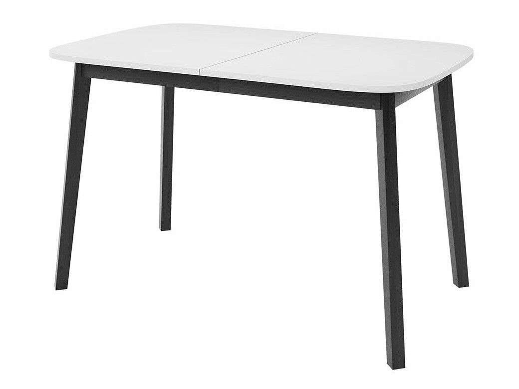 Borðstofusett Edmond 117 (Hvítur + Svartur)
