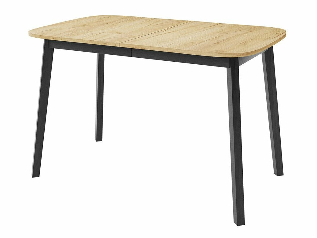 Borðstofusett Edmond 117 (Craft-gyllt eik + Svartur)