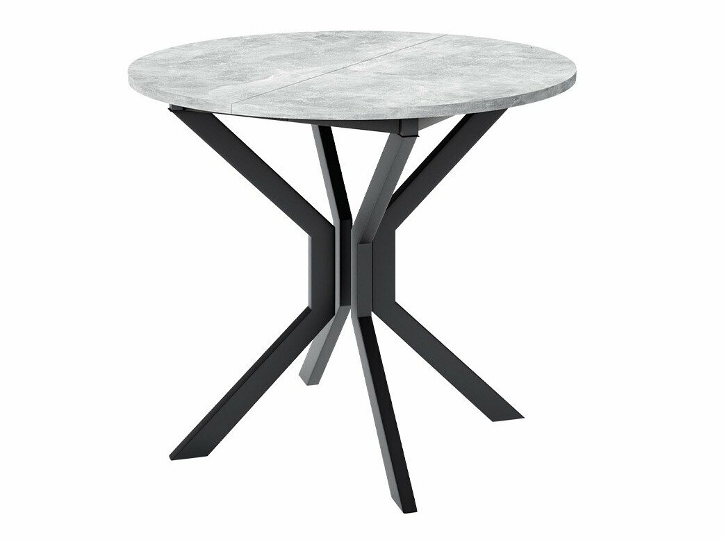 Borðstofusett Edmond 118 (Grár marmari + Svartur)