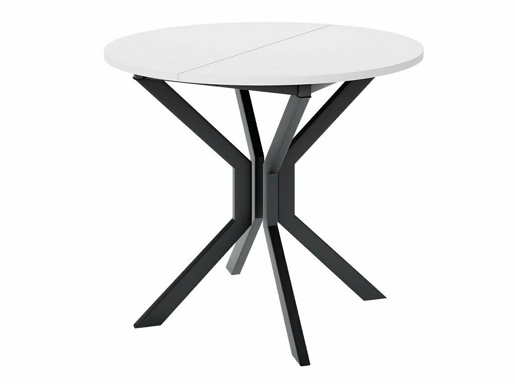 Borðstofusett Edmond 118 (Hvítur + Svartur)