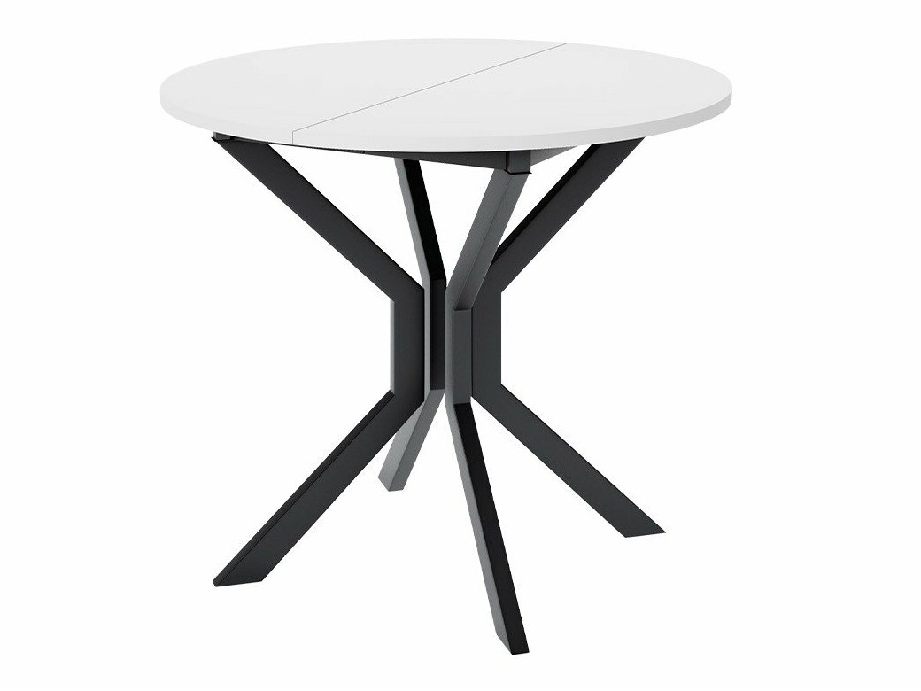 Borðstofusett Edmond 118 (Hvítur + Svartur)