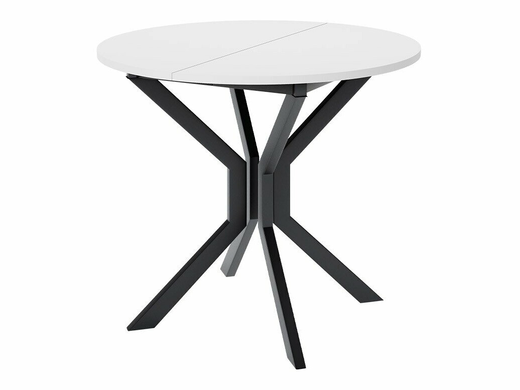 Borðstofusett Edmond 118 (Hvítur + Svartur)