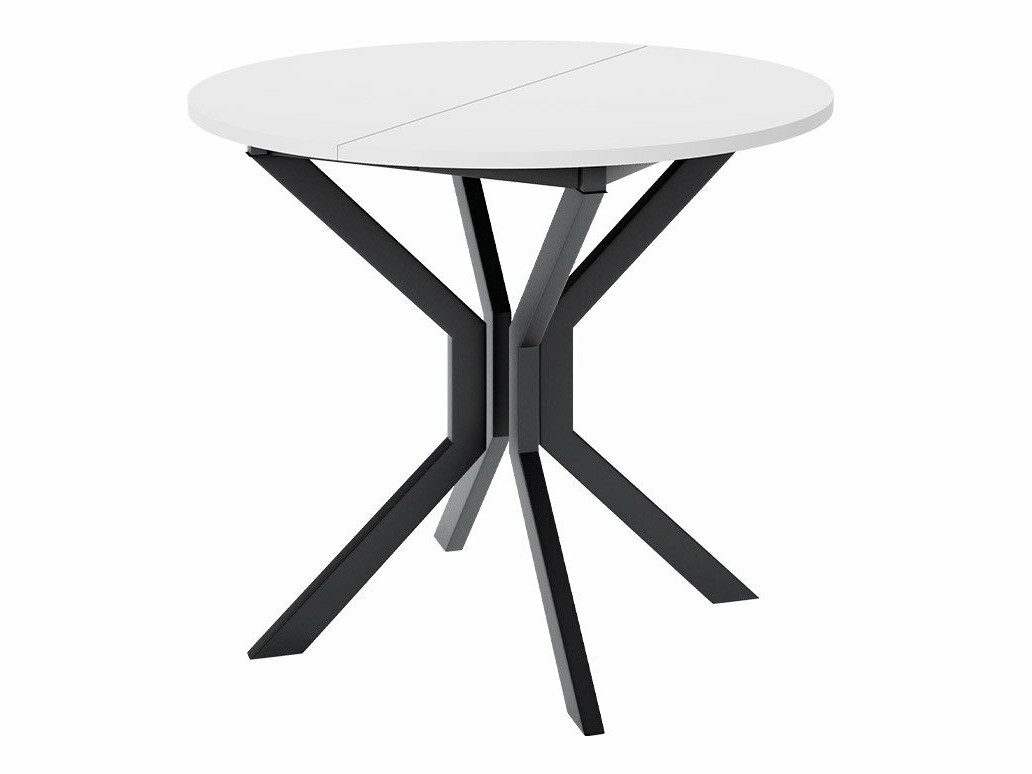 Borðstofusett Edmond 118 (Hvítur + Svartur)