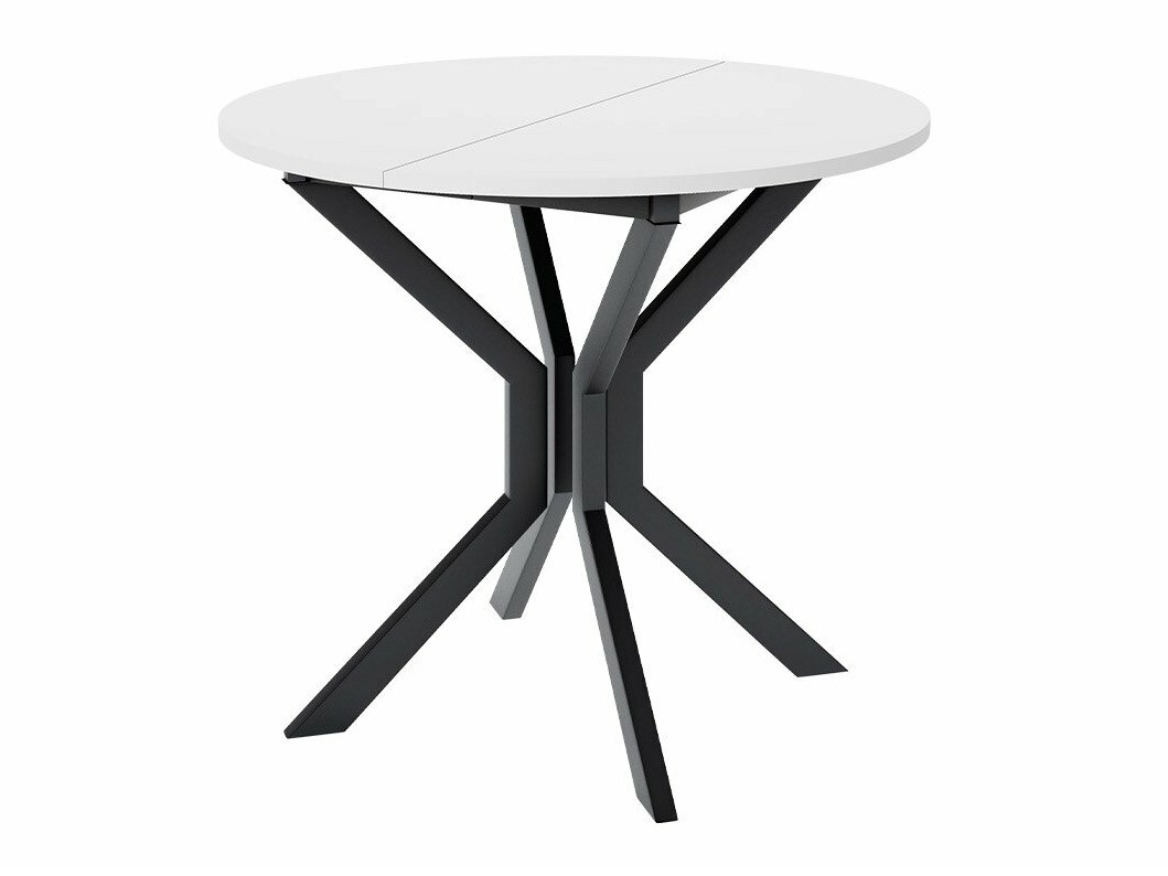 Borðstofusett Edmond 118 (Hvítur + Svartur)