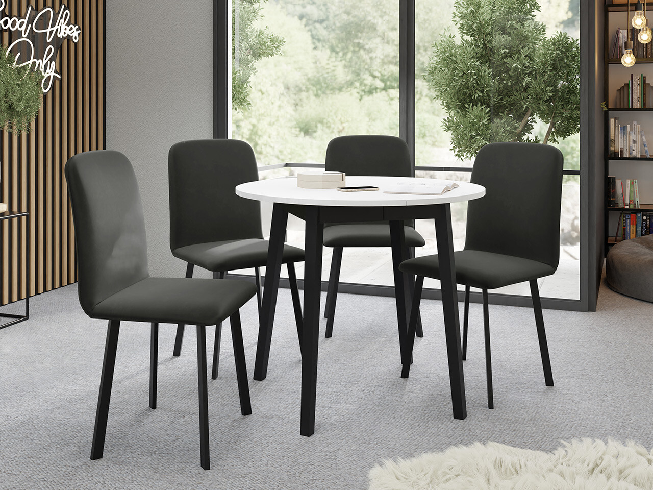 Borðstofusett Edmond 119 (Amor Velvet 4321)