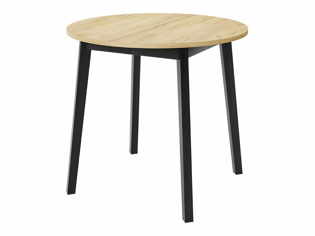 Borðstofusett Edmond 119 (Craft-gyllt eik + Svartur)