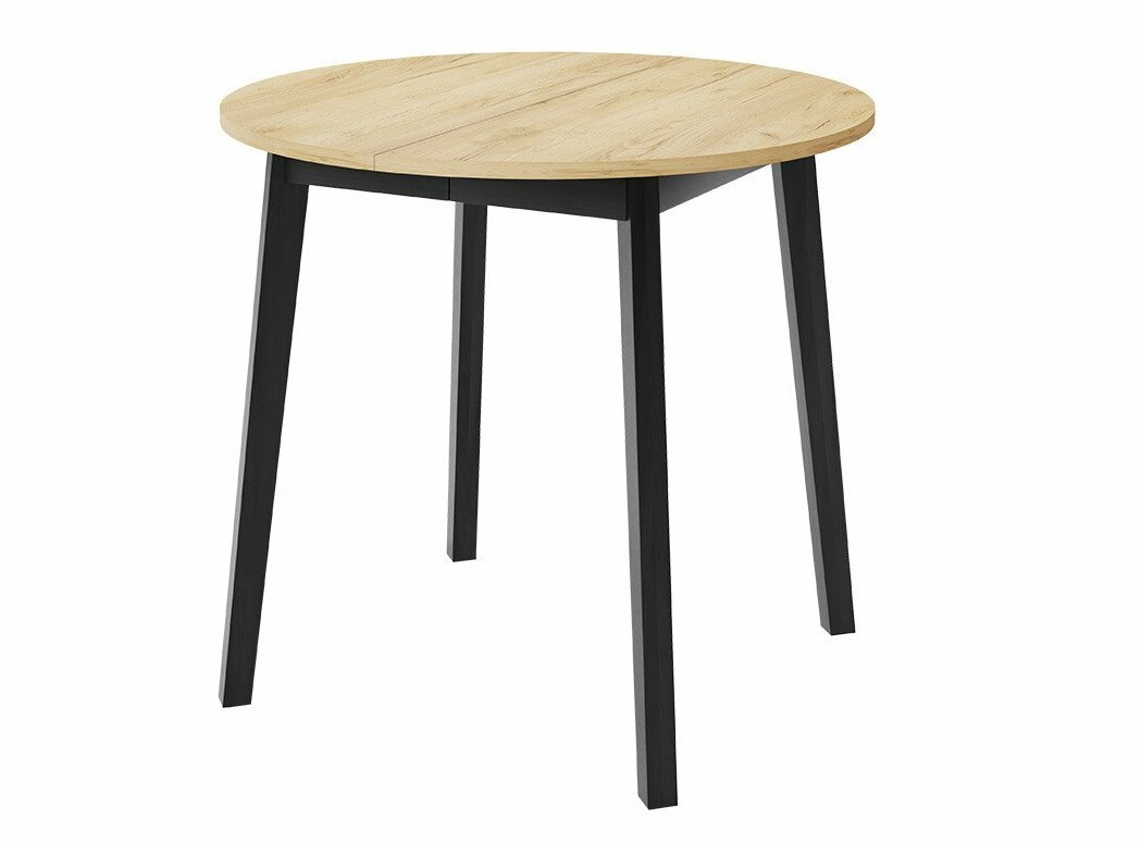 Borðstofusett Edmond 119 (Craft-gyllt eik + Svartur)