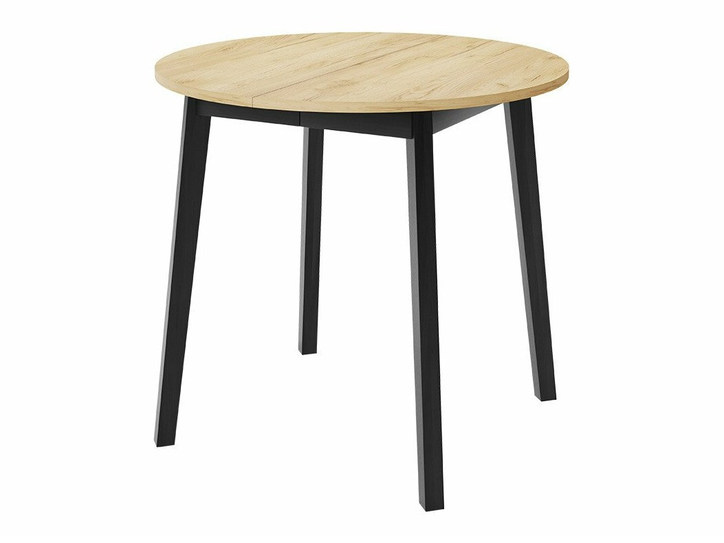 Borðstofusett Edmond 119 (Craft-gyllt eik + Svartur)