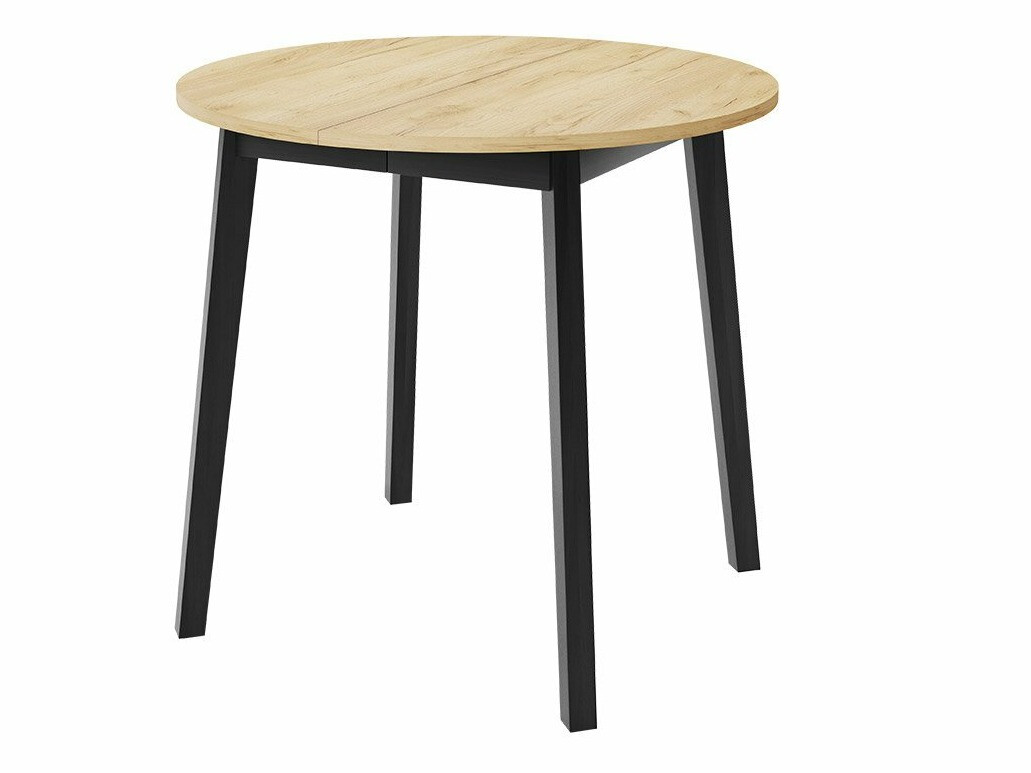 Borðstofusett Edmond 119 (Craft-gyllt eik + Svartur)