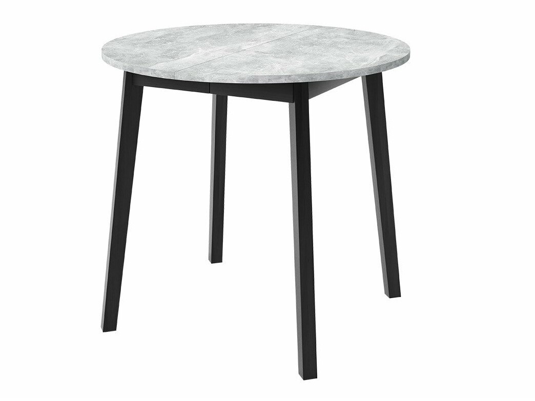 Borðstofusett Edmond 119 (Grár marmari + Svartur)