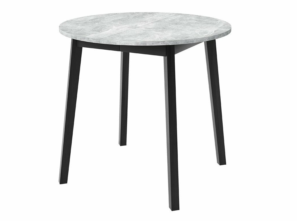 Borðstofusett Edmond 119 (Grár marmari + Svartur)