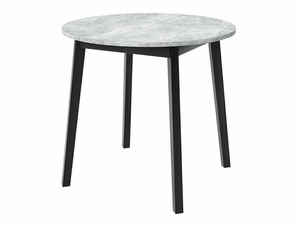 Borðstofusett Edmond 119 (Grár marmari + Svartur)