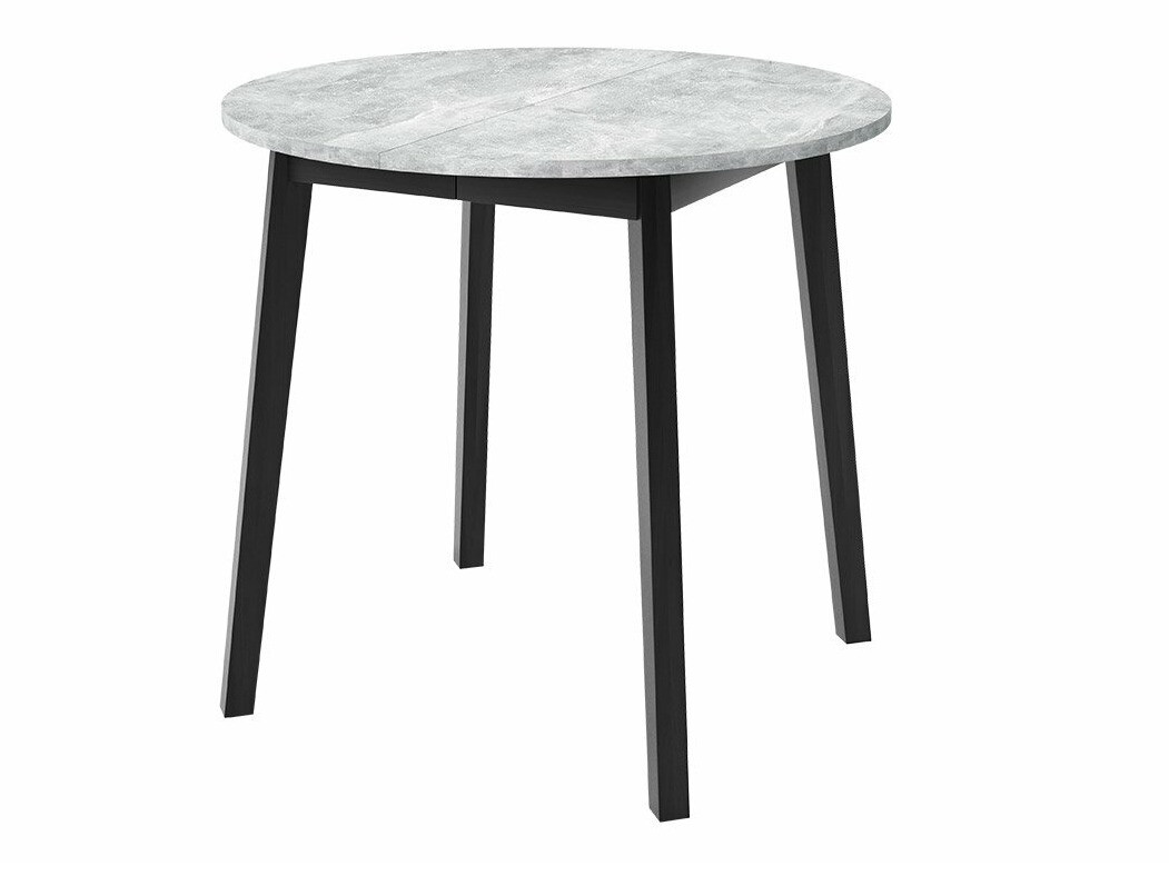 Borðstofusett Edmond 119 (Grár marmari + Svartur)