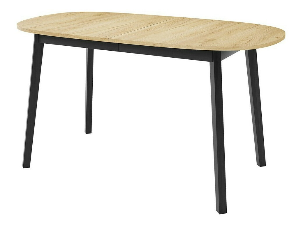 Borðstofusett Edmond 121 (Craft-gyllt eik + Svartur)