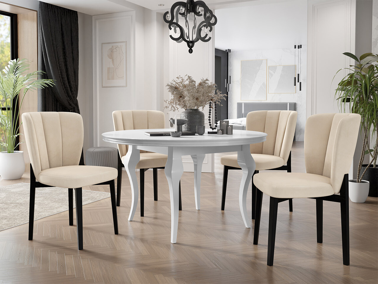 Borðstofusett Racine 141 (Magic Velvet 2250)