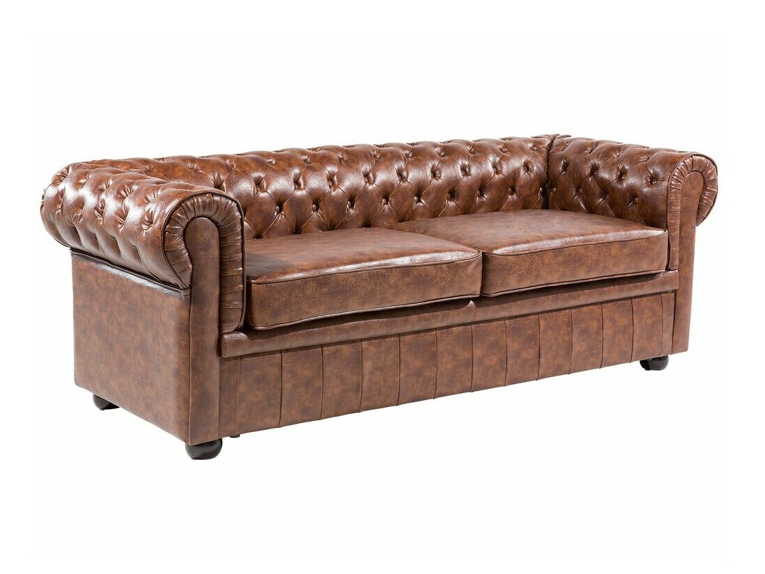 Chesterfield-sófi Berwyn 832 (Brúnn)