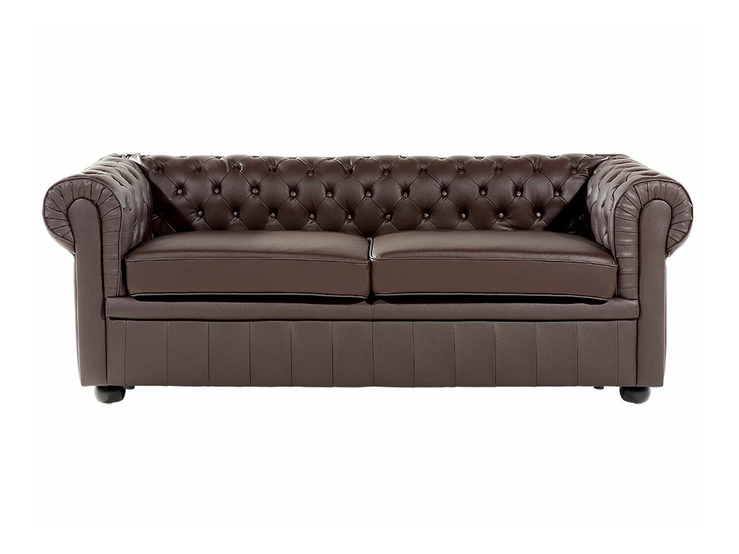 Chesterfield-sófi Berwyn 832 (Dökkbrúnn)